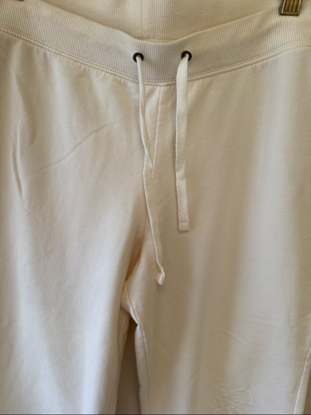 Bundle of two Cream Drawstring Crop & White Pull-On Crop Pants - Picture 4 of 10